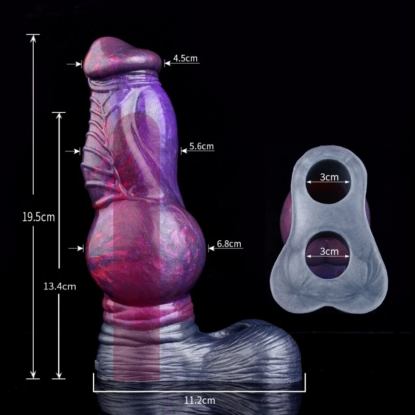 Prelungitor Penis Creature, Silicon Lichid, Mov, 20 cm