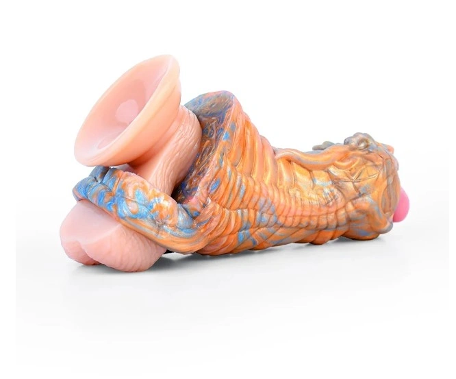 Manson Penis Bad Dragon, Silicon Lichid, Auriu, 12.2 cm