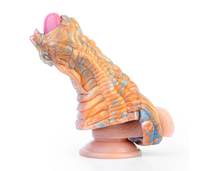 Manson Penis Bad Dragon, Silicon Lichid, Auriu, 12.2 cm