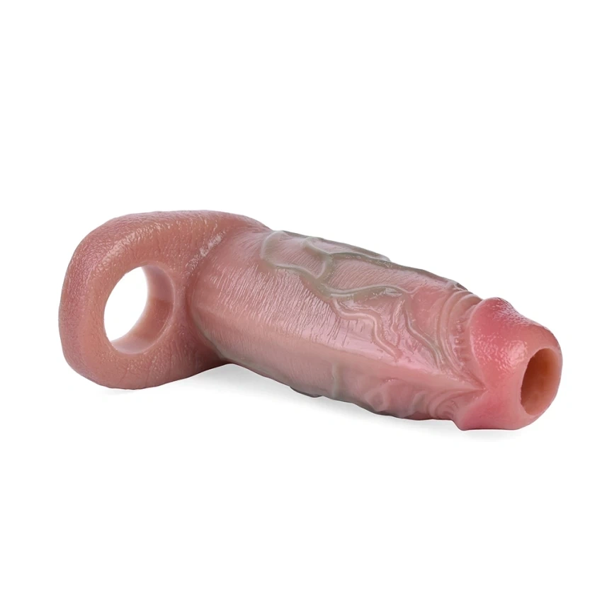 Prelungitor Penis Jacob, Silicon Lichid, Maro, 13.5 cm