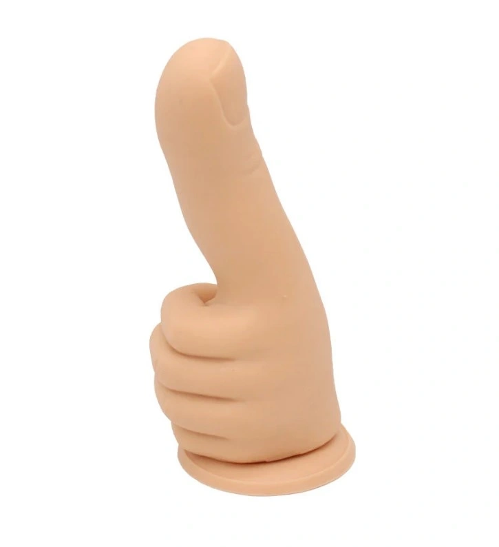 Dildo Thumber-Small, Baza cu Ventuza, Silicon Lichid, Natural, 16.5 cm, Passion Labs