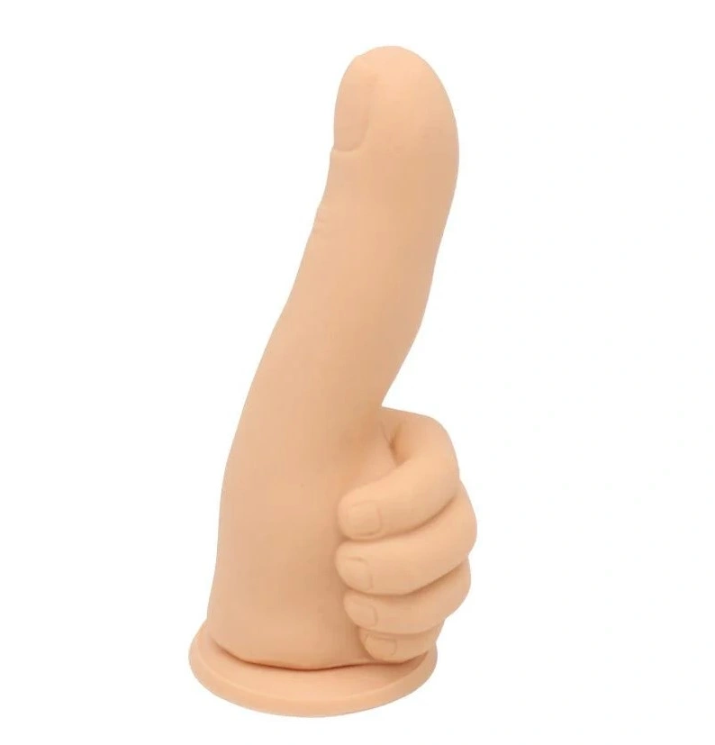 Dildo Thumber-Small, Baza cu Ventuza, Silicon Lichid, Natural, 16.5 cm, Passion Labs