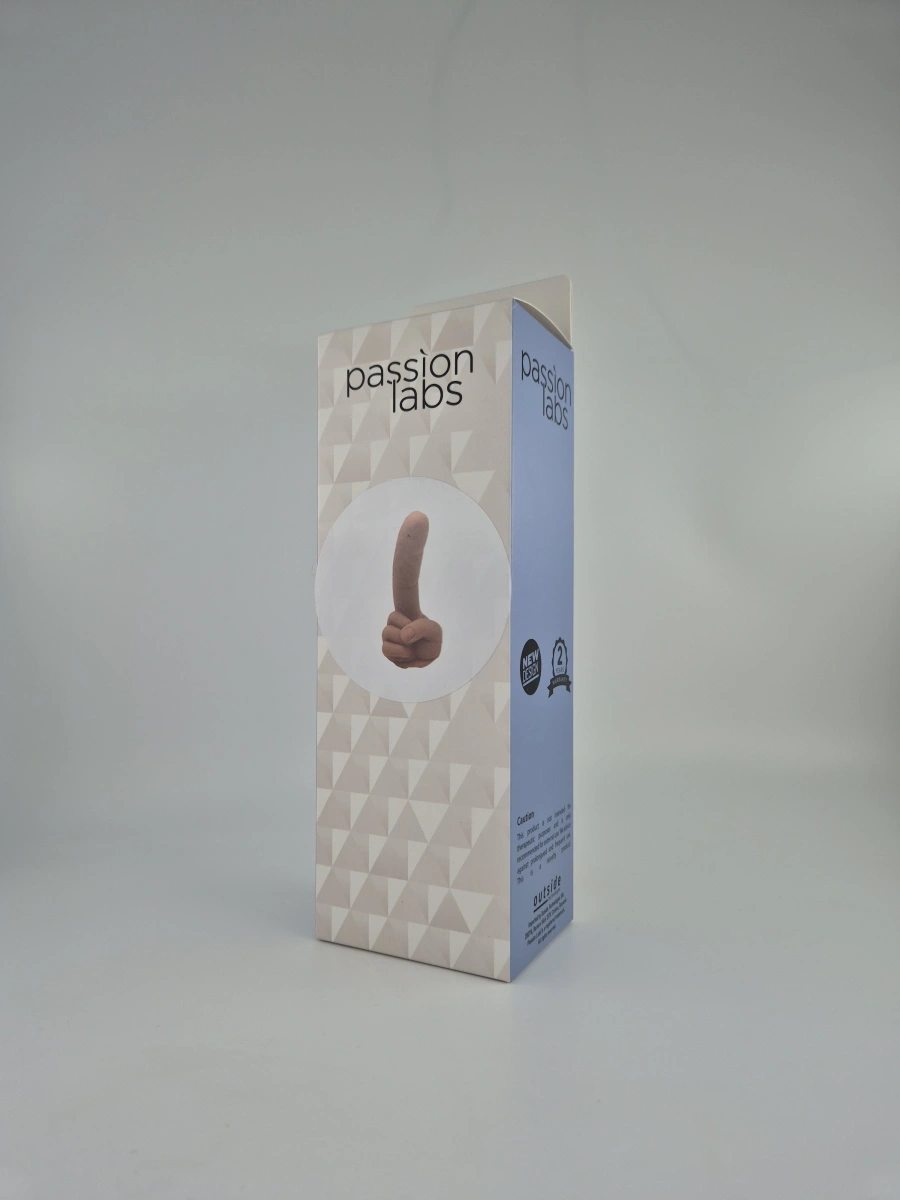 Dildo Forefinger Dildo, Baza cu Ventuza, Silicon Lichid, Natural, 19 cm, Passion Labs