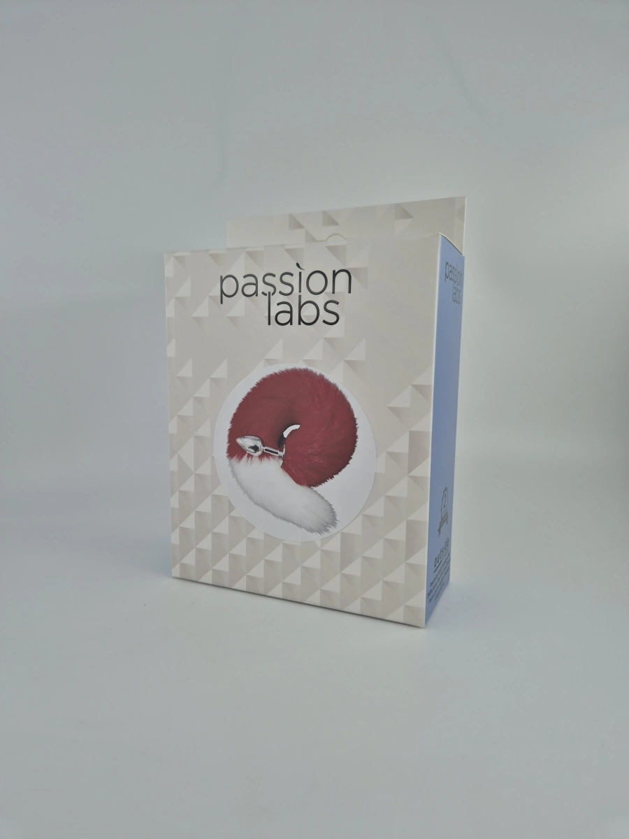 Dop Anal cu Coada Lunga, Rosu/Alb, Passion Labs