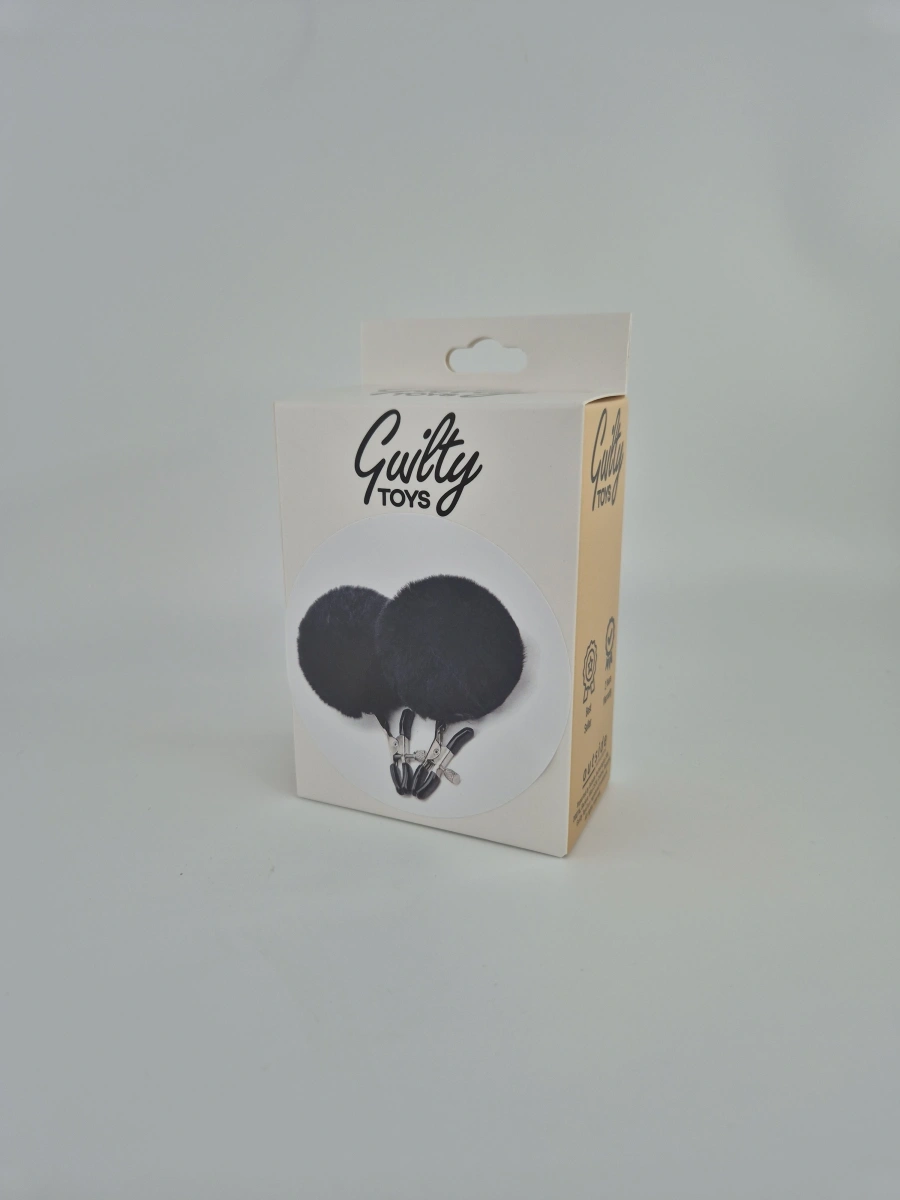 Clame Sfarcuri Fluffy Pom-Pom Negru Guilty Toys
