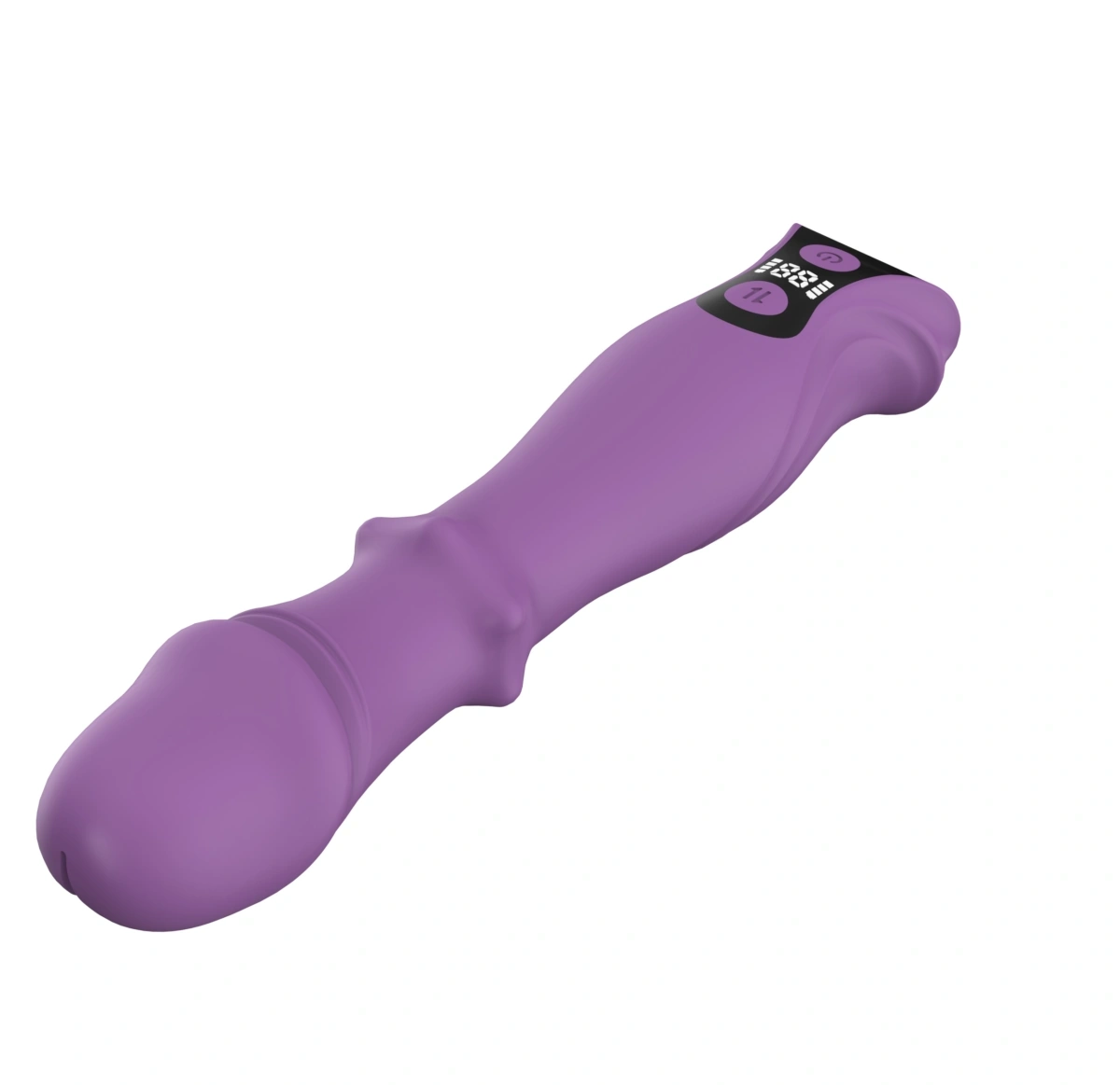 Vibrator Euphoria, Ecran LCD, 27 Moduri Stimulatoare, Silicon, USB Magnetic, Mov, 18 cm, Mokko Toys