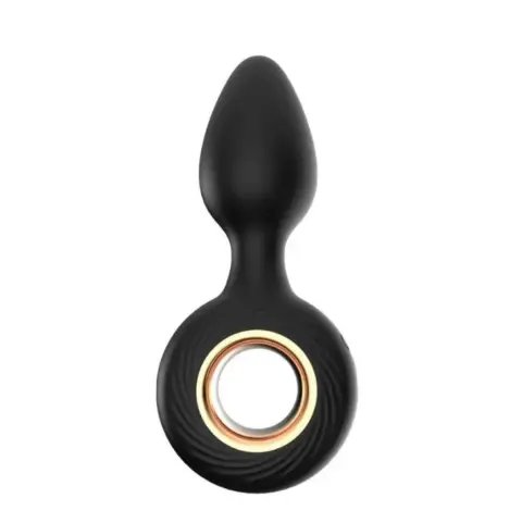 Vibrator Anal Leo, 12 Moduri Vibratii, Silicon, USB, Negru, 12 cm, Guilty Toys
