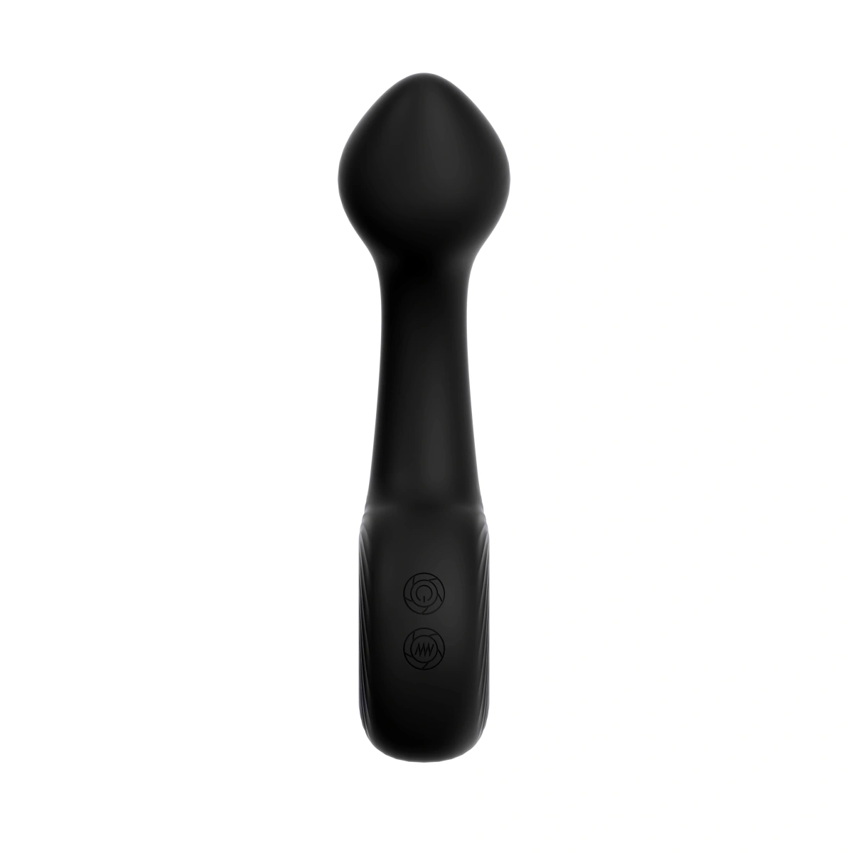 Vibrator Anal Ken, 12 Moduri Vibratii, Silicon, USB, Negru, 13.8 cm, Guilty Toys
