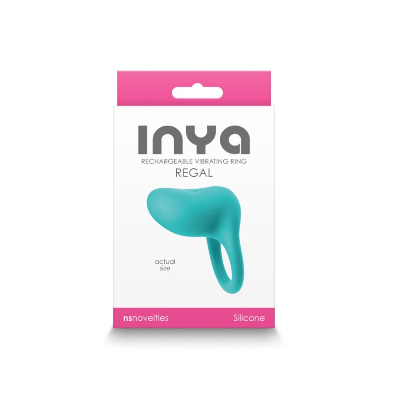 Inel de Penis Regal Inya 7 Moduri Vibratii, Silicon, USB, Verde