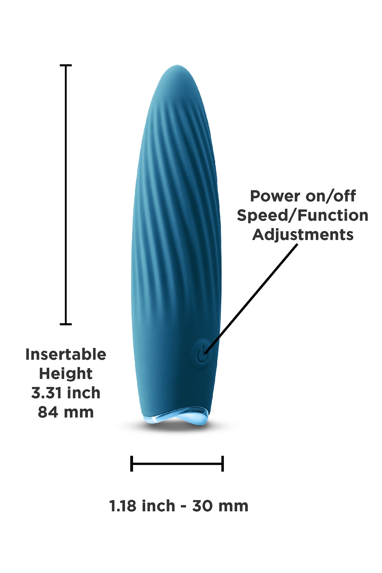 Vibrator Revel Kismet Teal 8 Moduri Vibratii Silicon USB 11.8 cm