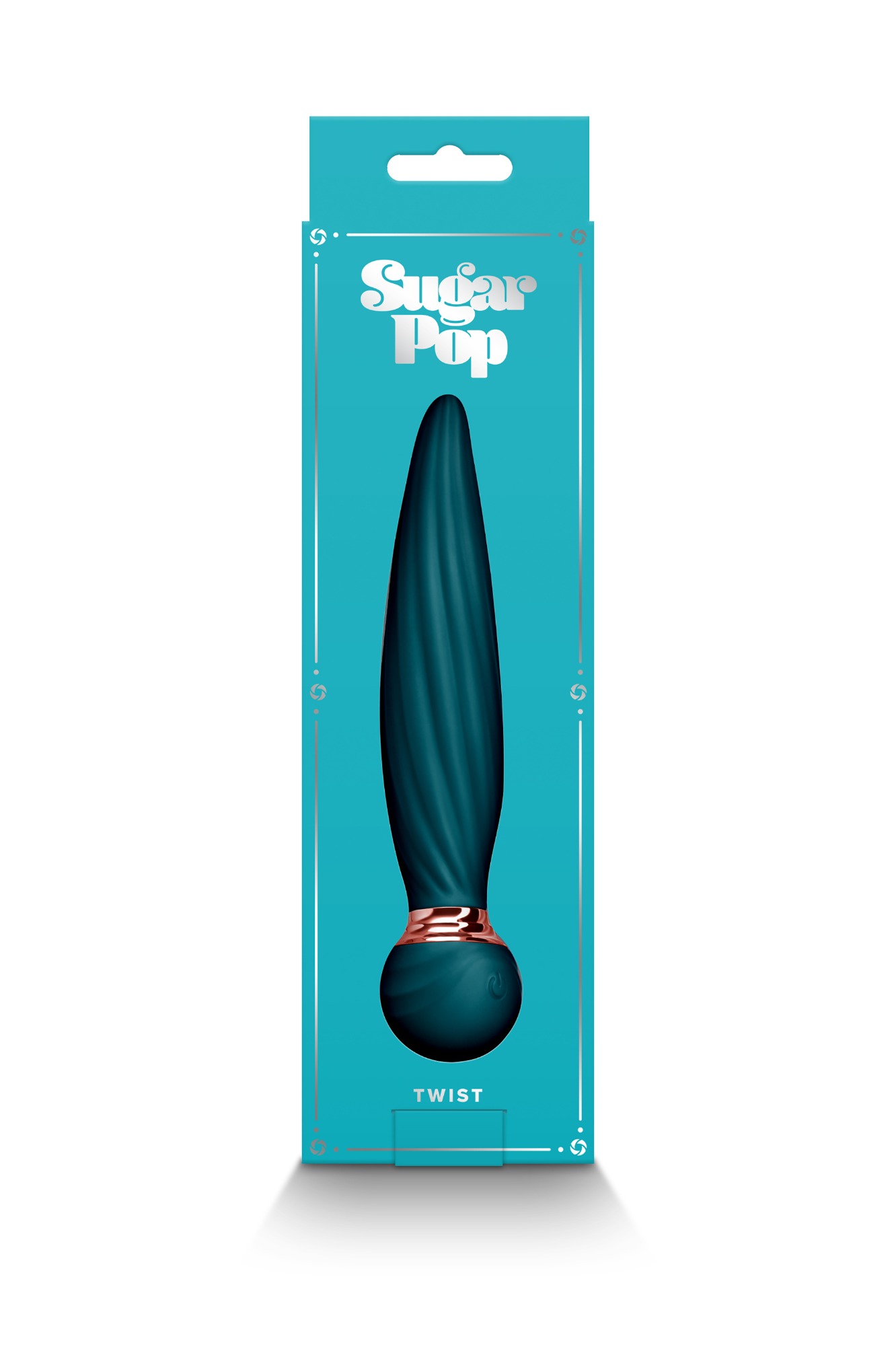Vibrator Rotativ Sugar Pop Twist, 7 Moduri, USB, Silicon, Verde, 16 cm