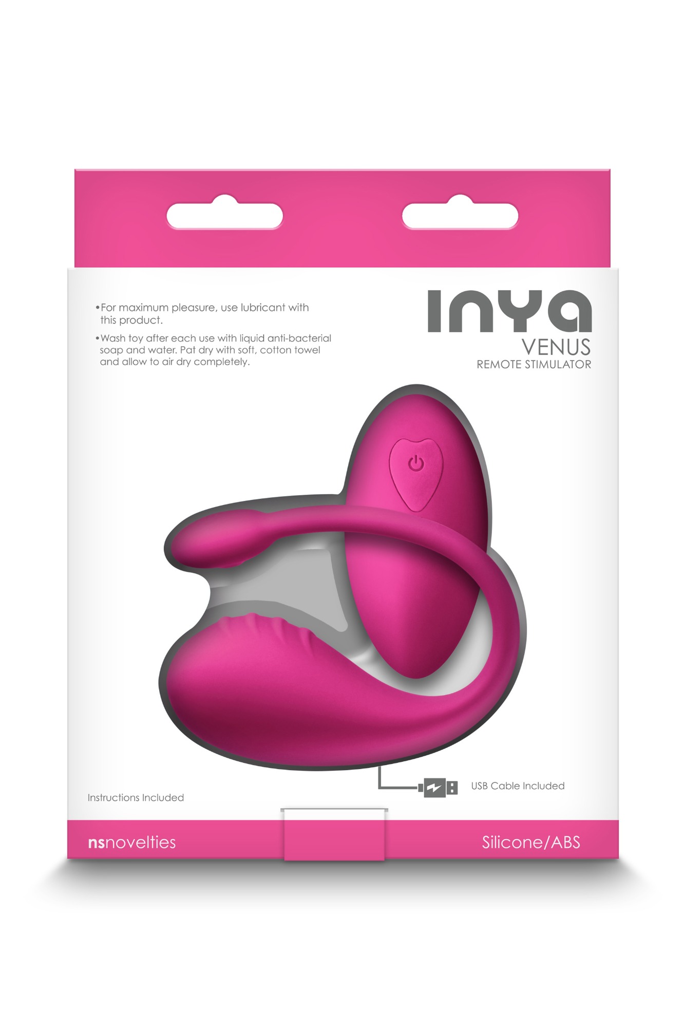 Vibrator Cuplu Inya Venus Remote Control, 10 Moduri Vibratii, Silicon, USB, Roz