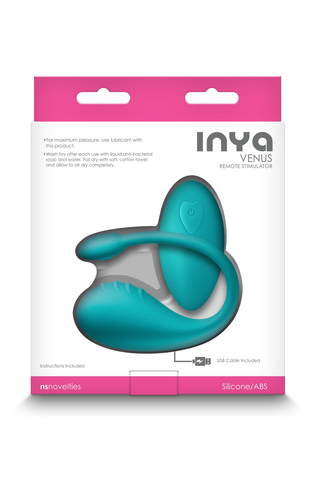 Vibrator Cuplu Inya Venus Remote Control, 10 Moduri Vibratii, Silicon, USB, Albastru