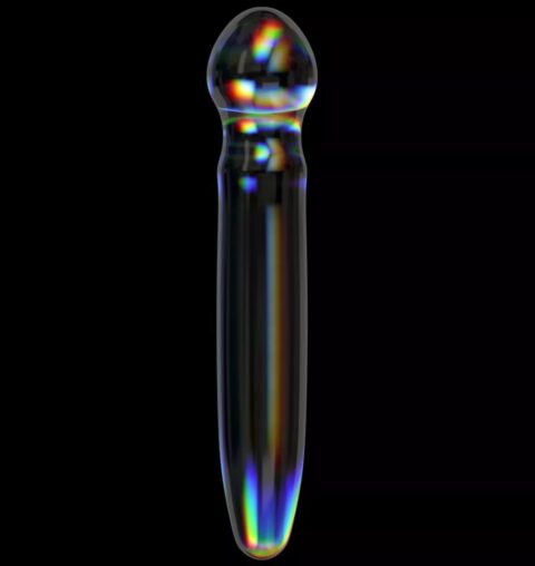 Dildo Twilight Gleam Prism Glass, Sticla, 18.4 cm