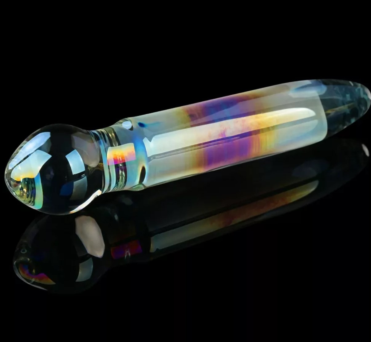 Dildo Twilight Gleam Prism Glass, Sticla, 18.4 cm