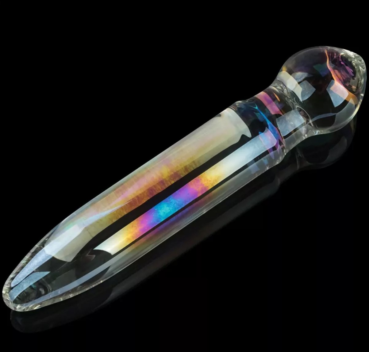 Dildo Twilight Gleam Prism Glass, Sticla, 18.4 cm