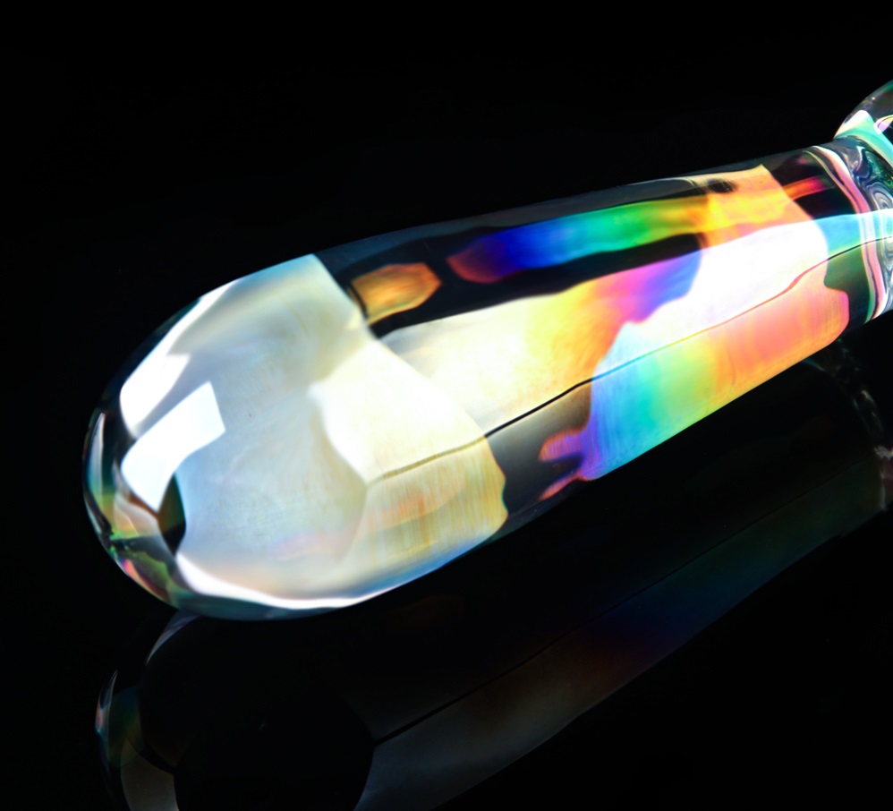 Dildo Twilight Gleam Rising Ripples, Sticla, 19 cm