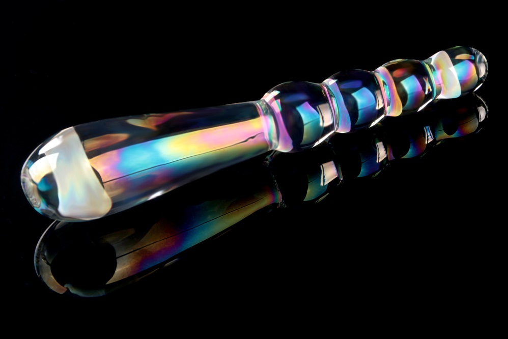 Dildo Twilight Gleam Rising Ripples, Sticla, 19 cm