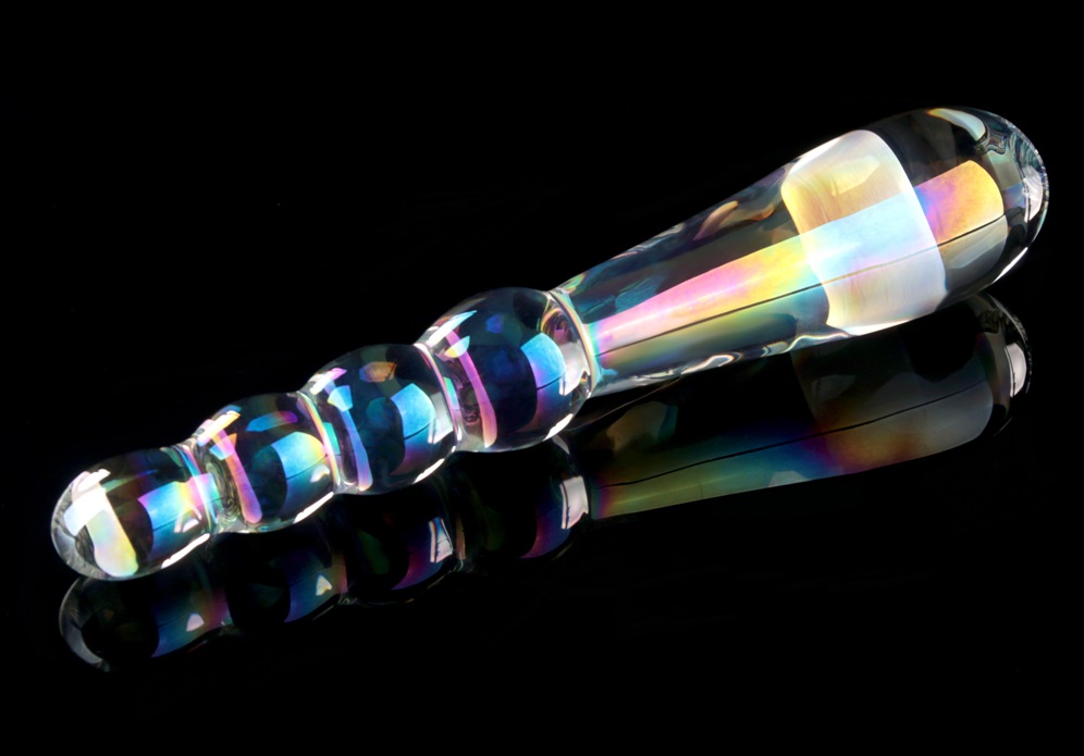 Dildo Twilight Gleam Rising Ripples, Sticla, 19 cm