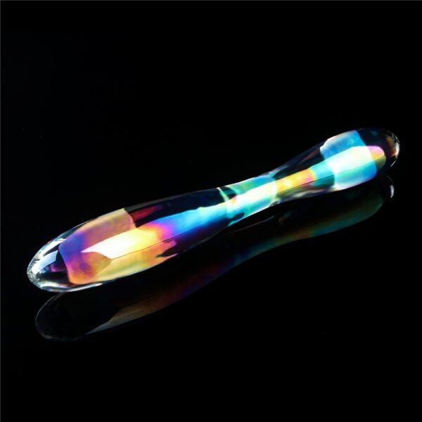 Dildo Dublu Twilight Gleam Double Delight, Sticla, 23.2 cm