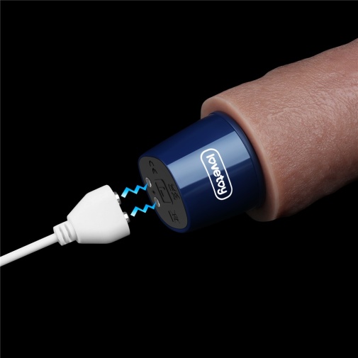 Vibrator Realist Real Softee, 10 Moduri Vibratii, Silicon Platinat, USB, Maro, 22.8 cm
