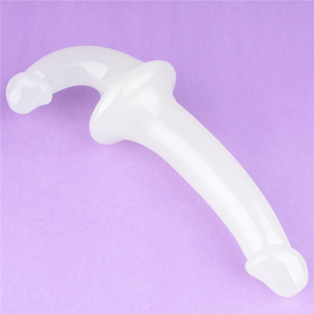 Strap-On Strapless Lumino Play Glow in the Dark, TPE, Alb, 26 cm