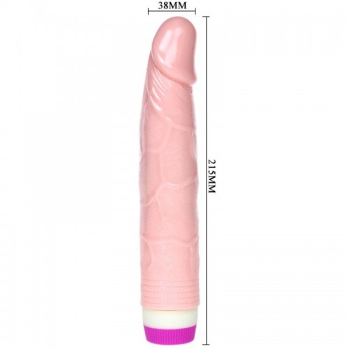 Vibrator Realist Multispeed Jelly Vibe, Natural, 21.5 cm