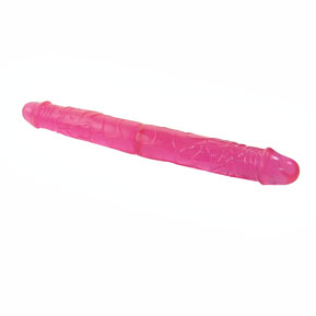 Dildo Double Dong, PVC, Roz, 37.4 cm