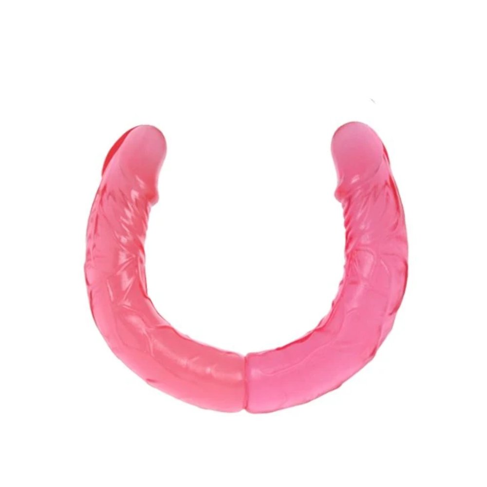 Dildo Double Dong, PVC, Roz, 37.4 cm