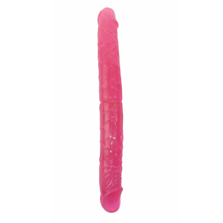Dildo Double Dong, PVC, Roz, 37.4 cm