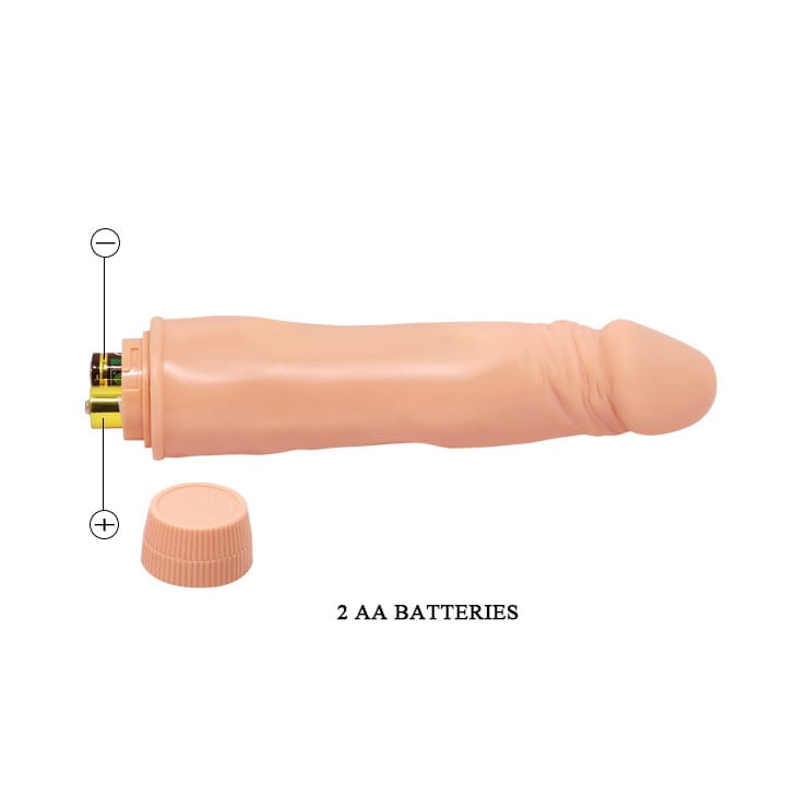 Vibrator Realist Dwarf, Multispeed, TPR, 21.5 cm, Natural