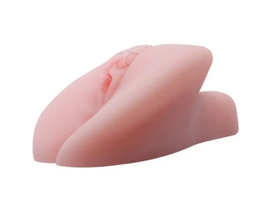 Masturbator Realistic Feel Vagin&Anus cu Vibratii, TPE, Natural, 17.5 cm