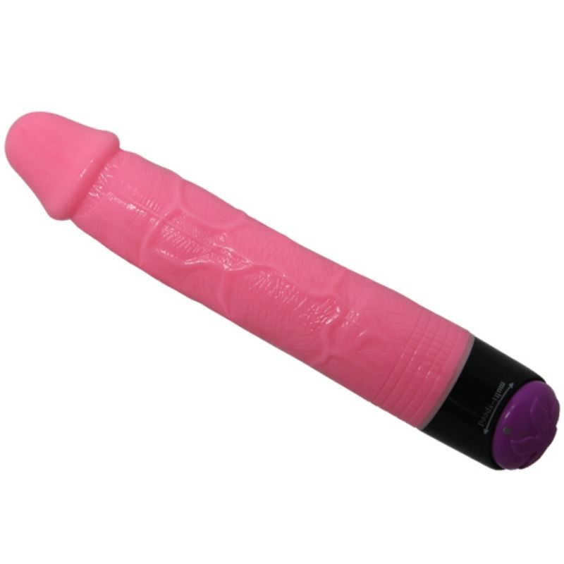 Vibrator Realist Multispeed Colorful Sex, TPR, Roz, 23.3 cm