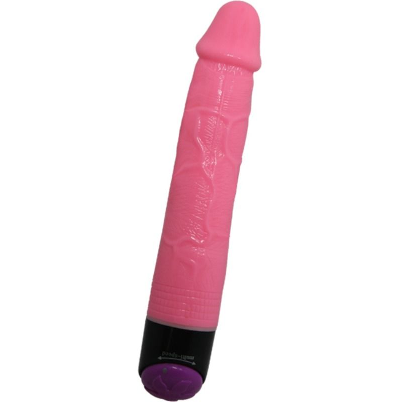 Vibrator Realist Multispeed Colorful Sex, TPR, Roz, 23.3 cm
