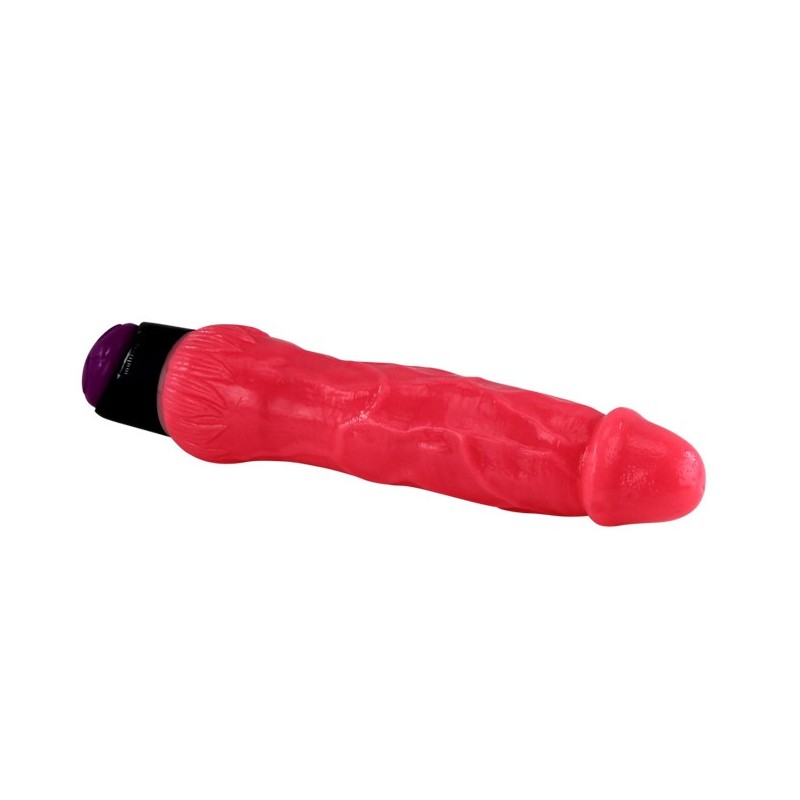 Vibrator Realist Multispeed Colorful Sex, TPR, Roz, 24 cm