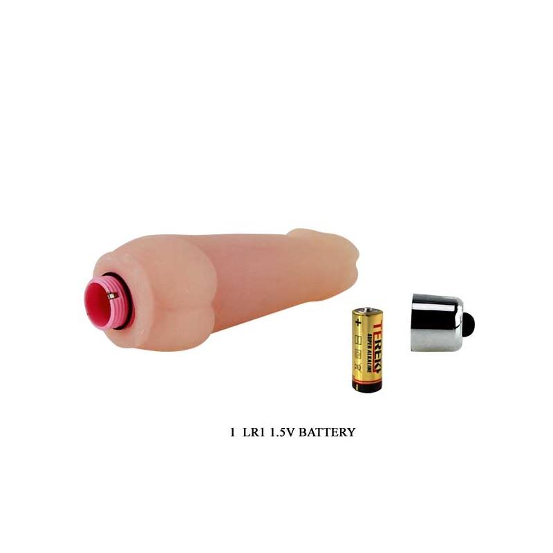 Super Mini Vibrator Realist, TPR Life-Like, Natural, 12 cm