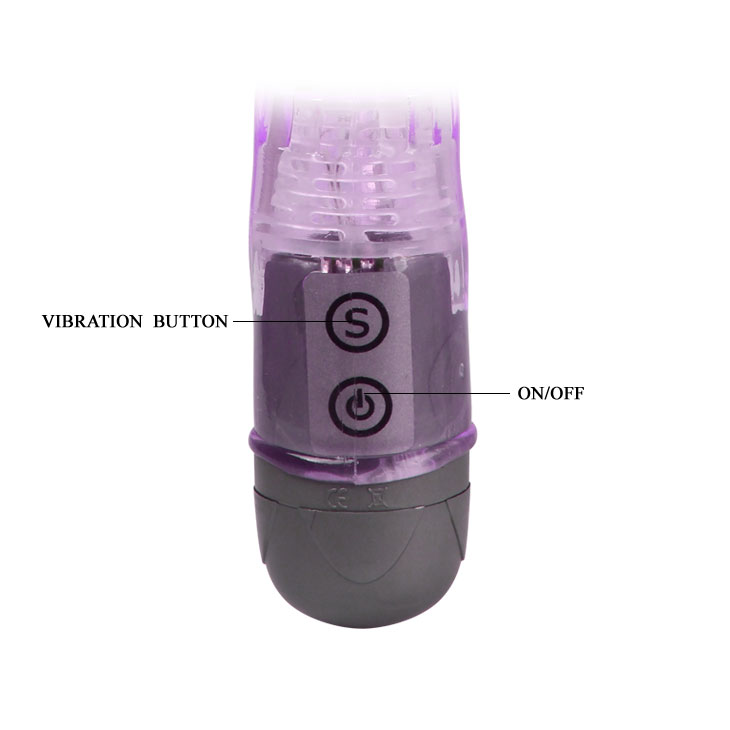 Vibrator Iepuras Realistick 10 Moduri Vibratii, TPR, Violet, 16.7 cm