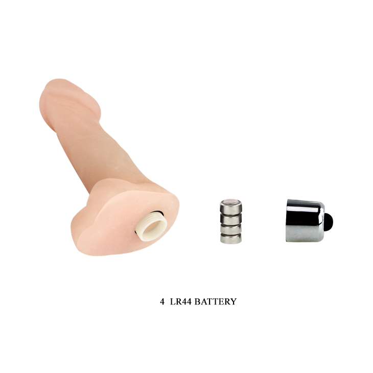 Vibrator Slick Pleasure, TPR, Natural, 12.5 cm