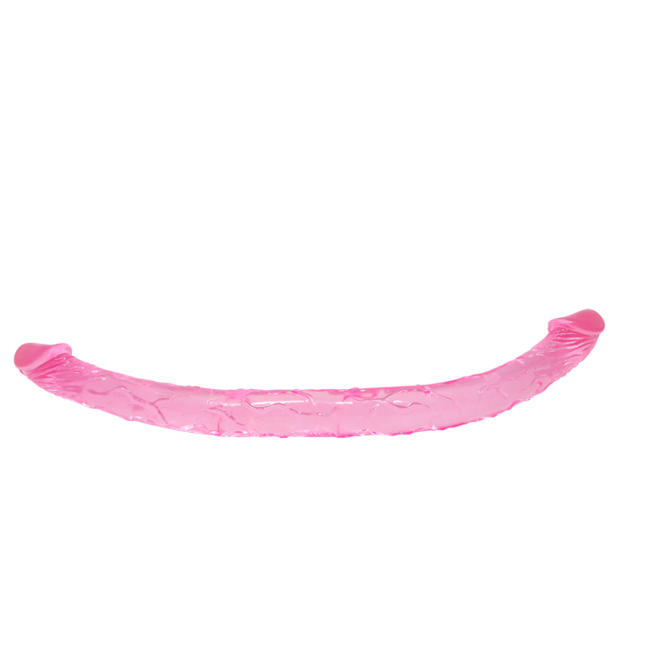 Dildo Dublu Orgasmic, TPR, Roz, 44 cm