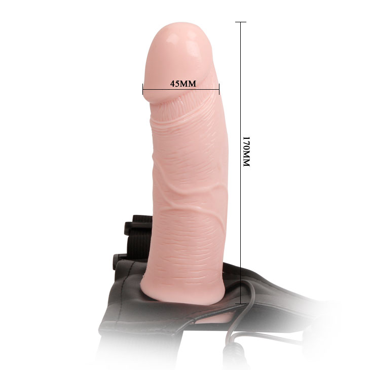 Strap-on Ultra Passionate Harness Multispeed, TPR, Natural, 17 cm