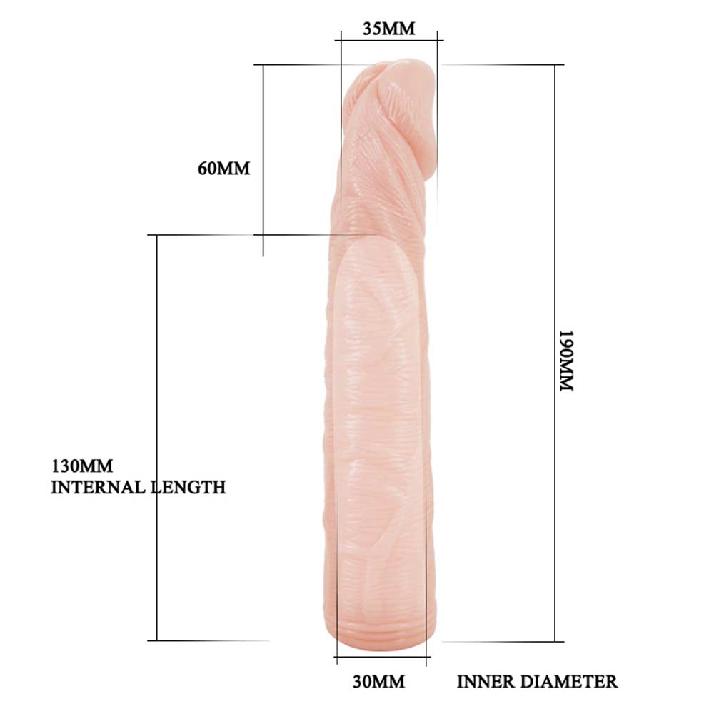 Prelungitor Penis + 6 cm, TPR, Natural