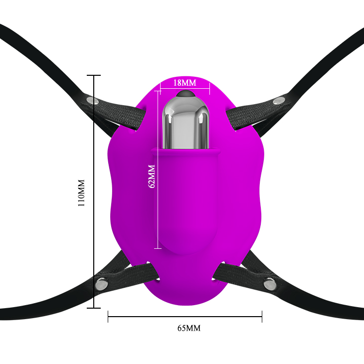 Bikini cu Vibratii Love Rider, 10 Moduri Vibratii, Silicon, Mov