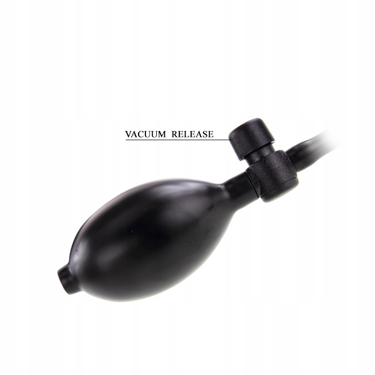 Dildo Gonflabil cu Vibratii Multispeed, Negru, 16 cm