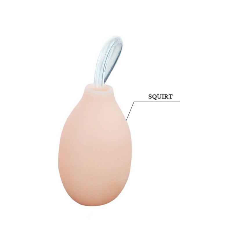 Vibrator Realist Multipeed cu Ejaculare, TPR, Natural, 20 cm