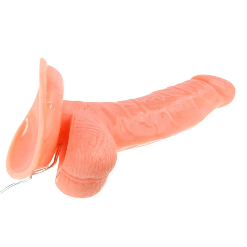 Vibrator Multispeed Super Rota Dong, TPR, Natural, 14.5 cm