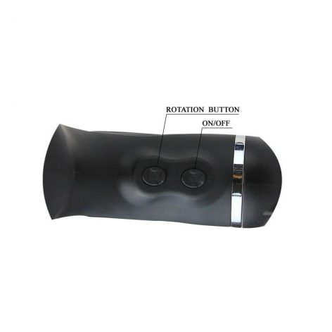 Masturbator Rotation Lover cu Suport Handsfree, 5 Moduri Rotatii, TPR, Negru, 36.5 cm