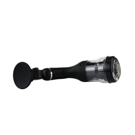 Masturbator Rotation Lover cu Suport Handsfree, 5 Moduri Rotatii, TPR, Negru, 36.5 cm