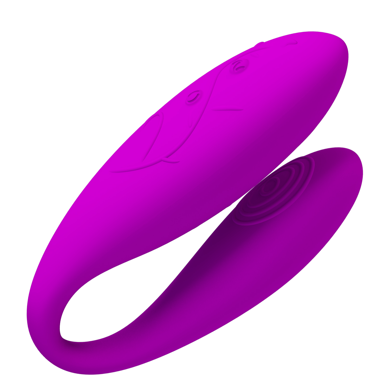 Vibrator Cuplu Chad Remote Control, 30 Moduri Vibratii, Silicon, USB, Mov