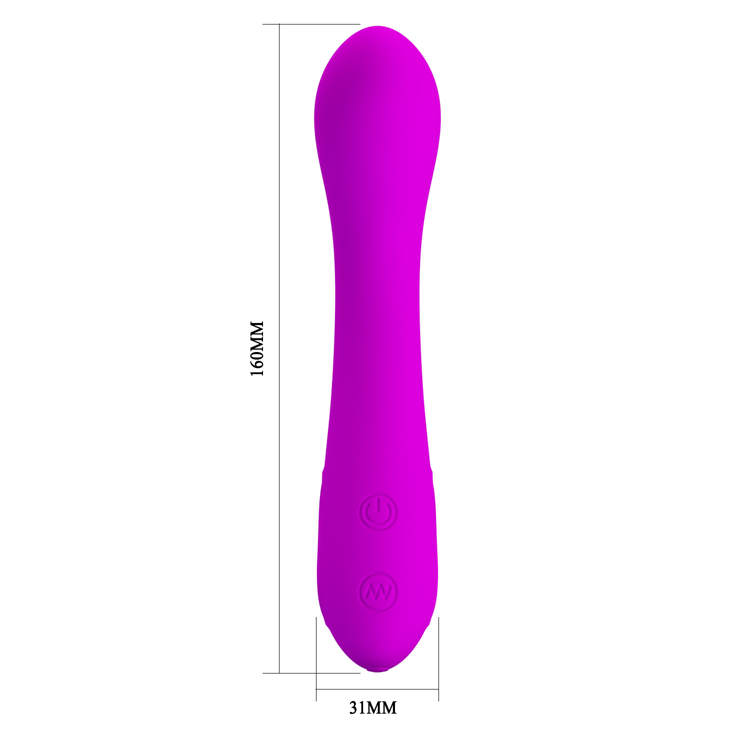 Vibrator Pretty Love Tony, 30 Moduri Vibratii, Silicon, Mov, 15.5 cm