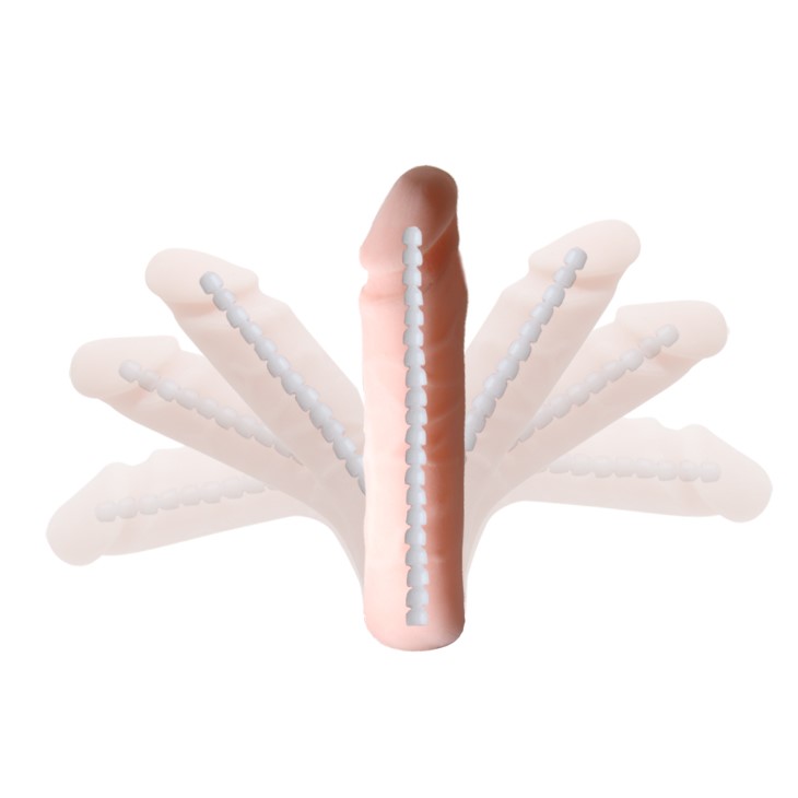 Strap-on Mildred Ultra Passionate cu Dildo, TPR, Natural, 22 cm